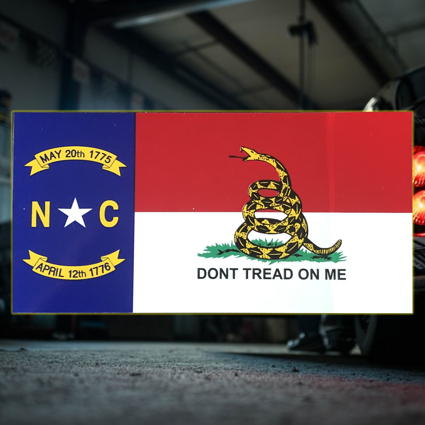 NC Gadsden Flag Bumper Stickers